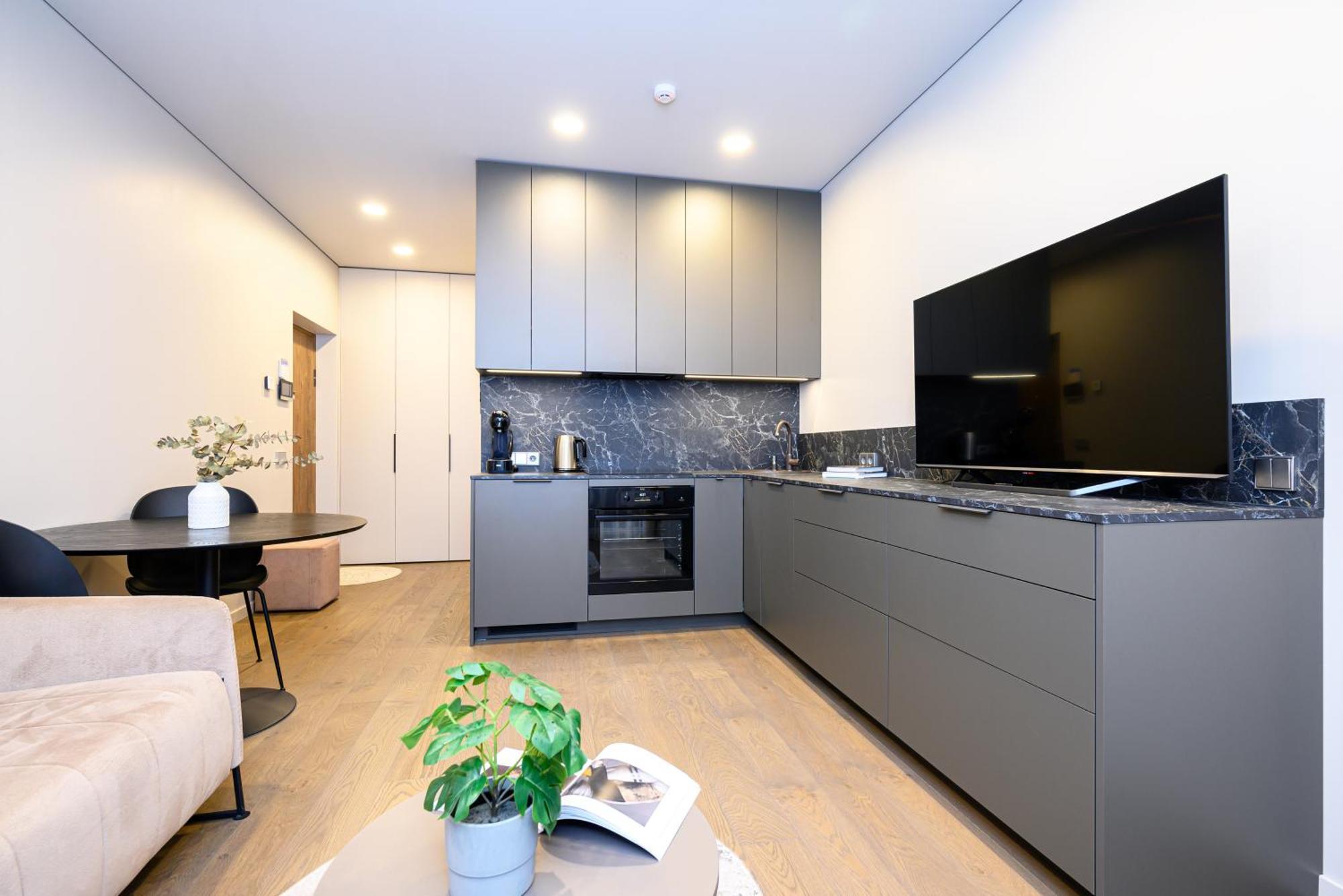 W-terrace I Air Condition I New Building I Self Check-in Apartment Birstonas